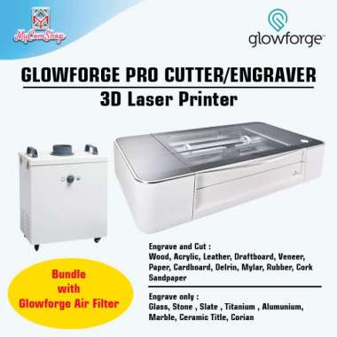 GLOWFORGE PRO 3D LASER PRINTER CUTTER ENGRAVER CNC BUNDLE AIR FILTER
