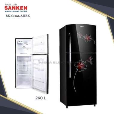 SANKEN SK-G 266 AHBK KULKAS LEMARI ES 2 PINTU SK-G266AHBK 260 Liter
