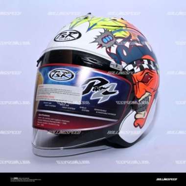 TSR Helm Ram4 Scoot Russel - Helm motor - Helmet L Putih