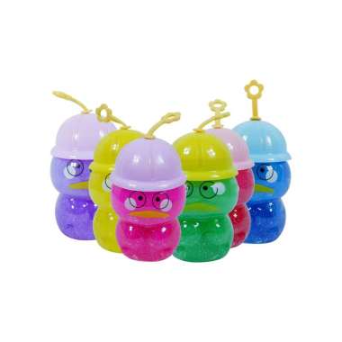OEM SK-M336 Mainan Anak Slime Karakter Lucu 2 Warna Gradasi / Crystal Slime Glitter Motif Bebek / Sl
