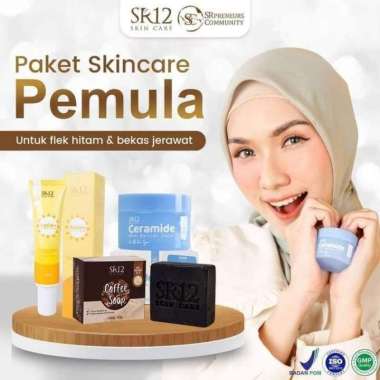 PAKET KOMPLIT PEMULA SR12 Perawatan Skincare Aman & Alami Penetral Kulit Paket Perawatan Wajah Untuk