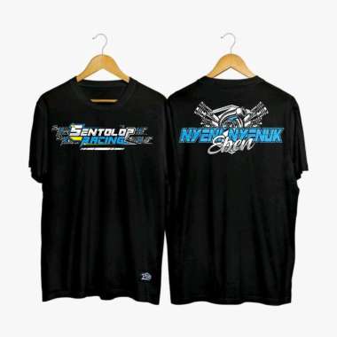 Kaos Sentolop Racing ,Nyeni nyenuk eben Combed Distro HITAM M