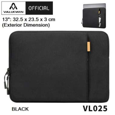 VALUEWIN VL025 13 - Tas Laptop Notebook Sleeve 13 Inch Waterproof Black