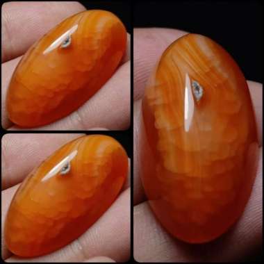 Akik Natural Batu Pandan Kapas Semu Nanas Sutra Merah Lumut OliAntik57