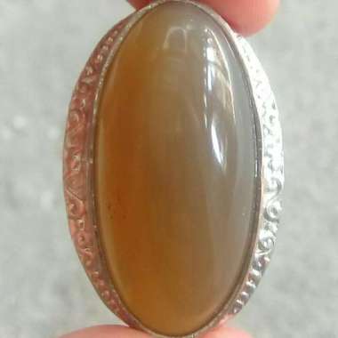 Cincin Akik Batu Solar Motif Gambar Unik Jumbo Antik