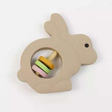 George Baby Silicon Teether Rattle Rabbit Cokelat