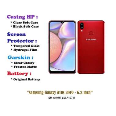 Samsung Galaxy A10s 2019 - 6.2 inch - Case - Screen Protector - Battery - Dll Garskin Matte