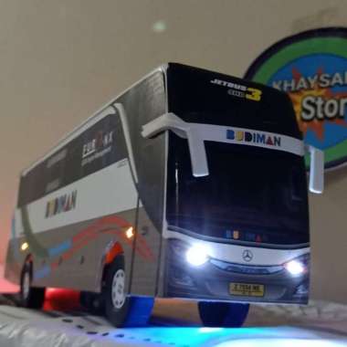 Miniatur Bus Budiman Shd Lampu Multicolor