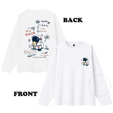 ELLIPSESINC Kaos Lengan Panjang Jumbo NASA SPACE XXXL PUTIH
