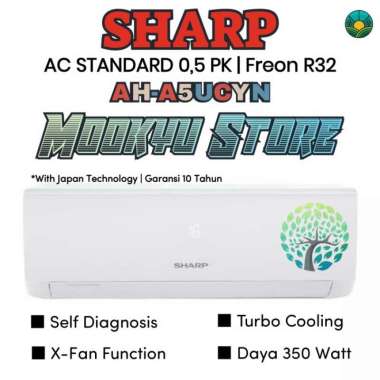 Ac Sharp 1/2 Pk Standard | Aha5Ucyn | Ah-A5Ucyn | Freon R32 | 350 Watt Multicolor