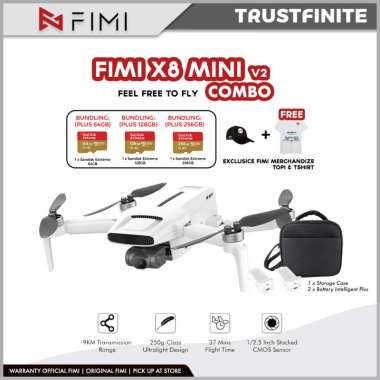 FIMI X8 Mini V2 Plus Combo GPS 9KM 37Min Flight 4K 3-Axis Gimbal Drone Non Memory Card