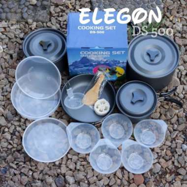 Cooking Set Ds700 Peralatan Masak Camping Nesting Ds 700 For 7-8org Ds500