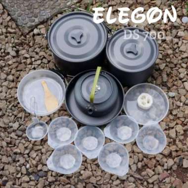 Cooking Set Ds700 Peralatan Masak Camping Nesting Ds 700 For 7-8org Ds700
