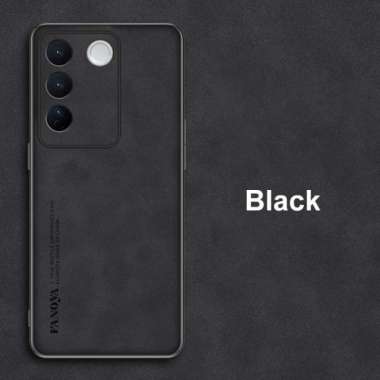 CASING VARIAN VIVO V29 5G CASE VIVO V29 5G SOFTCASE LEATHER V29 5G Hitam