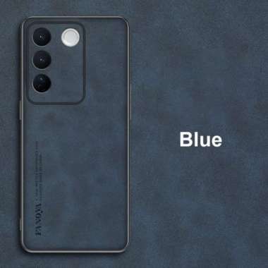CASING VARIAN VIVO V29 5G CASE VIVO V29 5G SOFTCASE LEATHER V29 5G Biru