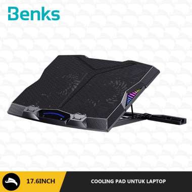 BENKS SR08 Cooling Fan Cooler Pad Holder Laptop Stand Pendingin Kipas 6-Gear wind speed, Solid suppo