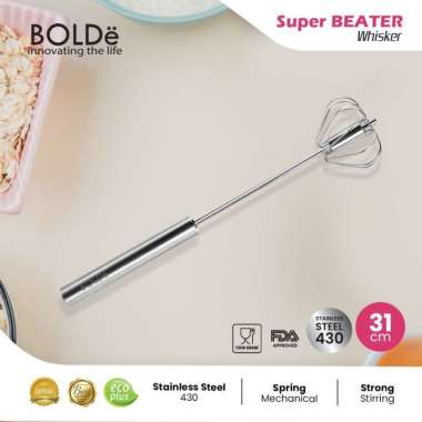 Super Beater Whisker - Hand mixer manual otomatis stainless steel