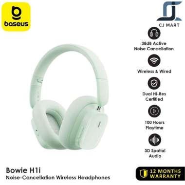 Baseus Bowie H1i Noise-Cancellation Wireless ANC Headphone Natural Green