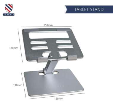 Lanwain Tablet Stand Holder I Desktop POS Meja Kasir Aluminium LWTS003 Silver