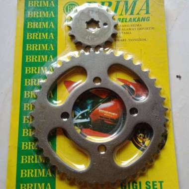 GEAR MB / DEPAN BELAKANG STANDART FIT NEW GRAND SUPRA JUPITER MX, MEGA PRO, RX KING, VEGA R GIR SET 
