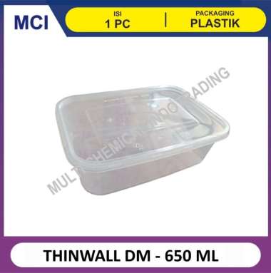 DM THINWALL PERSEGI 650 ML / TOPLES MAKANAN / KOTAK MAKANAN