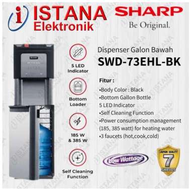 SHARP DISPENSER GALON DI BAWAH/BOTTOM LOADING LOW WATT SWD-73EHL-BK
