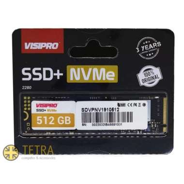 SSD VISIPRO SSD+ M.2 NVMe 256gb 512gb 256gb