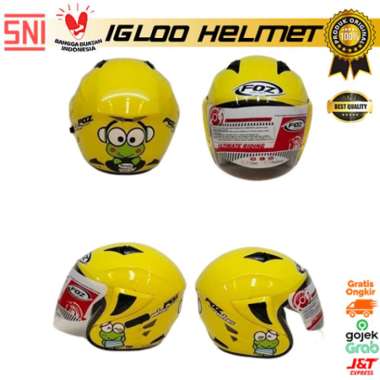 Helm Half Face FOZ Voltus Keroppy Yellow