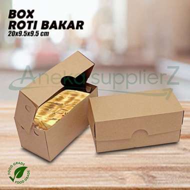 Box Roti Bakar - Dus Roti Bakar - Kotak Roti Bakar Bandung - Toast | RK-1 ( Isi 30 pcs) Coklat