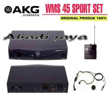 mic wireless akg wms 45 sport headset original