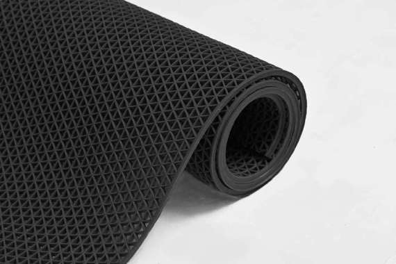 Keset Karpet Karet PVC Anti Slip Meteran - Keset Jaring 50 x 120 Hitam