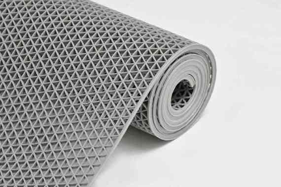 Keset Karpet Karet PVC Anti Slip Meteran - Keset Jaring 50 x 120 Abu-abu