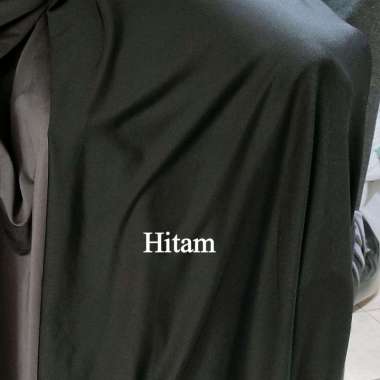 Kain Jersey Spandex Zoya Halus dan lembut per 0.5 m stretch Hitam