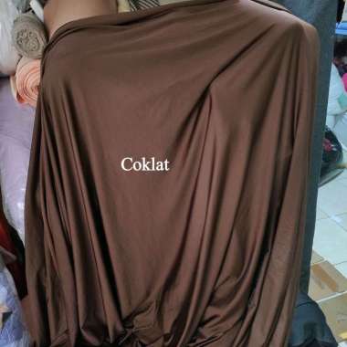 Kain Jersey Spandex Zoya Halus dan lembut per 0.5 m stretch coklat
