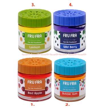Fru Fra Car Air Freshener Fruity Party Pewangi Parfum Mobil Wangi Aroma Buah Red Apple Bubble Gum Le