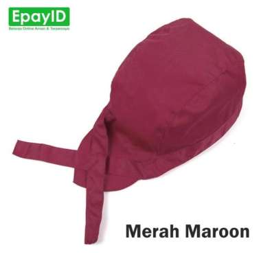 Topi Pirate Chef Koki Dapur Tableware Kitchen Pirate Hat Topi Koki Tukang Masak 9. Merah Maroon