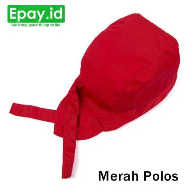 Topi Pirate Chef Koki Dapur Tableware Kitchen Pirate Hat Topi Koki Tukang Masak 6. Merah Polos