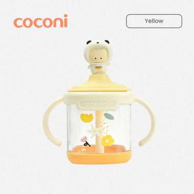 COCONI Sip' n Grow Tumbler 260ml | Sippy Cup | Gelas Susu Anak Sedotan YELLOW LEMON