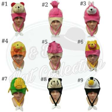 Topi Boneka Bayi Motif Kepala Hewan Katalog II