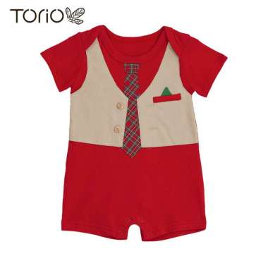TORIO Onesie Tuxedo Red - Baby Bodysuit Bayi Romper Bayi Baju Bayi Pakaian Bayi 3-6 bulan