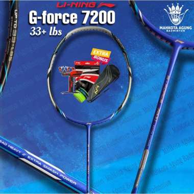 SUPER SALE!!! Raket Badminton LINING G FORCE 7200 EXTRA STRONG (UP TO 33+ lbs) ORIGINAL Raket + bonu