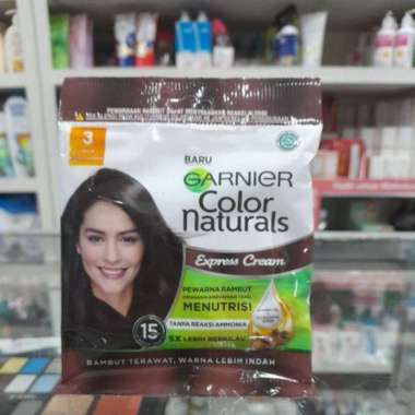 Garnier semir sacet / pewarna rambut garnier sachet , garnier ash blonde ready Coklat kehitaman