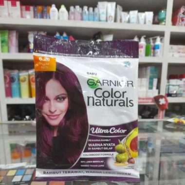 Garnier semir sacet / pewarna rambut garnier sachet , garnier ash blonde ready Plum Red