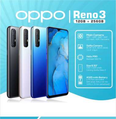 OPPO RENO3 5G RAM 12/256GB Original Handphone 100% Baru