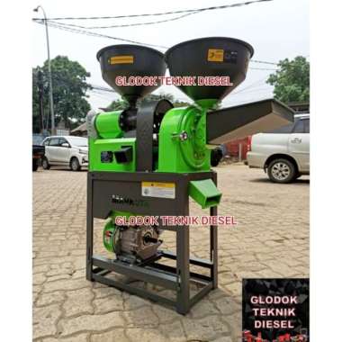 MESIN GILING PADI DAN PENEPUNG KD-500 WG MAHKOTA + GX 200 CHINA