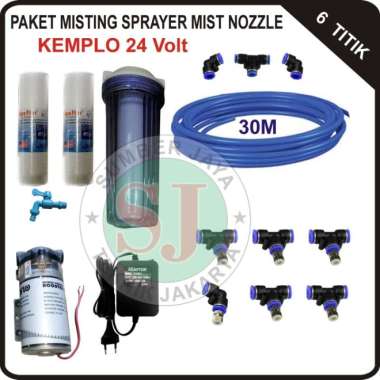PAKET MISTING NOZZLE EMBUN SPRAYER 6 TITIK 1 SET