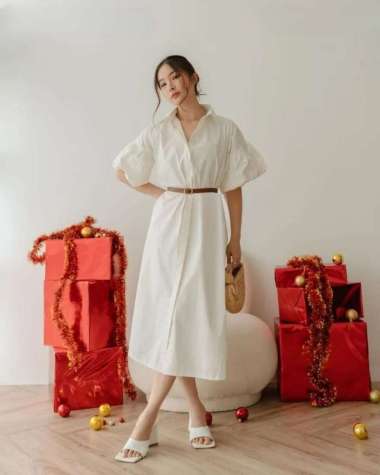 FBT Dress Wanita Korean Style ANGEL DRESS SHAKILA Gaun Pesta Mewah Elegan Baju Untuk Acara Kondangan
