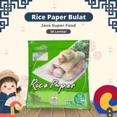 Java Rice Paper Bulat 50 lembar - Banh Trang Rice Paper 22cm - Kulit Lumpia Vietnam Rice Paper - Ric