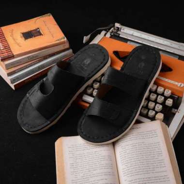 Sepatu Piede Original - Sandal Stitch-Down Hitam 43 Hitam