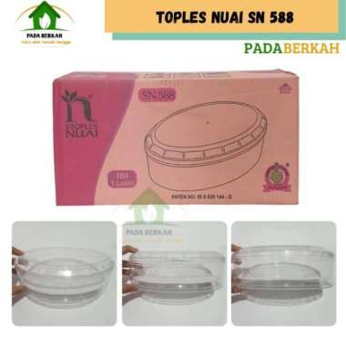 Toples Kue Kering Persegi Panjang Kotak Nuai 377T SN 377 Isi 12 Pcs ToplesOvalBesar